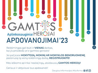 Nemokami aplinkosauginiai apdovanojimai ugdymo įstaigoms - Gamtos herojai '23