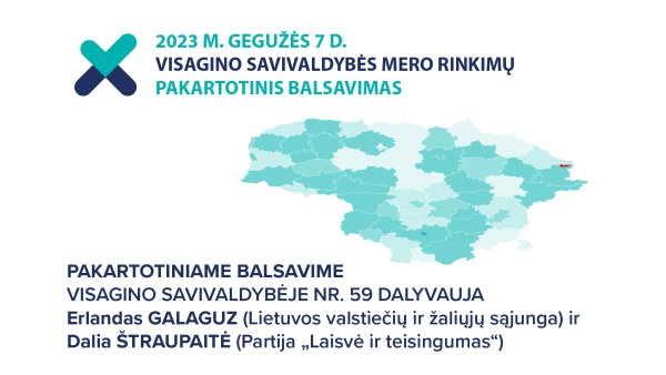 2023 m. gegužės 7 d. vyks pakartotinis balsavimas Visagino savivaldybėje 