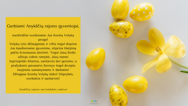 Sveikinimas šv. Velykų proga