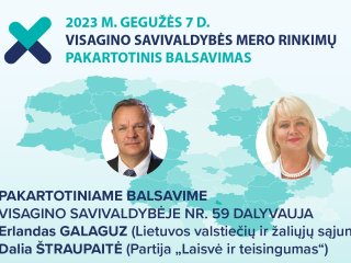 PRASIDEDA PAKARTOTINIS BALSAVIMAS IŠ ANKSTO VISAGINO SAVIVALDYBĖS MERO RINKIMUOSE