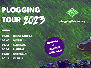 Gegužę “Ploging'as Lietuvoje” komanda keliauja į Plogging Turą!
