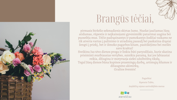 Sveikinimas Tėvo dienos proga