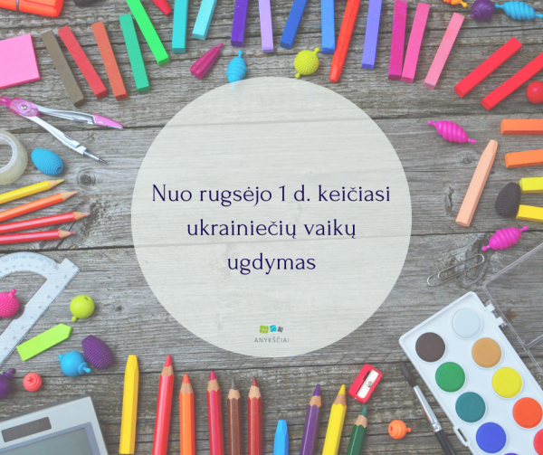 Nuo rugsėjo 1 d. keičiasi ukrainiečių vaikų ugdymas