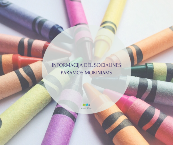 INFORMACIJA DĖL SOCIALINĖS PARAMOS MOKINIAMS
