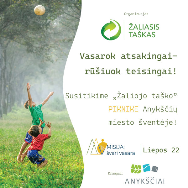 Kviečiame į „Misija: švari vasara ‘23“ žinių ir patirčių palapinę