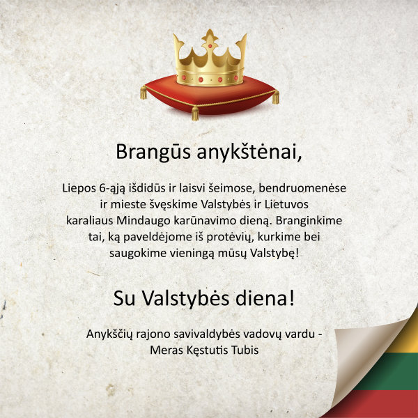 Švęskime  Liepos 6-ąją –Valstybės dieną!