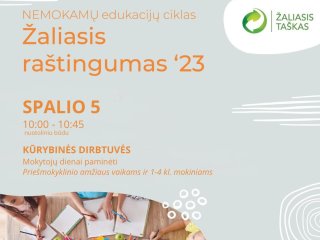 NEMOKAMOS aplinkosauginės nuotolinės edukacijos 