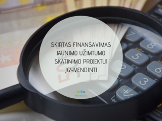SKIRTAS FINANSAVIMAS JAUNIMO UŽIMTUMO SKATINIMO PROJEKTUI ĮGYVENDINTI