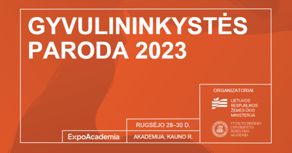 Kviečiame į renginį „Gyvulininkystės paroda 2023“