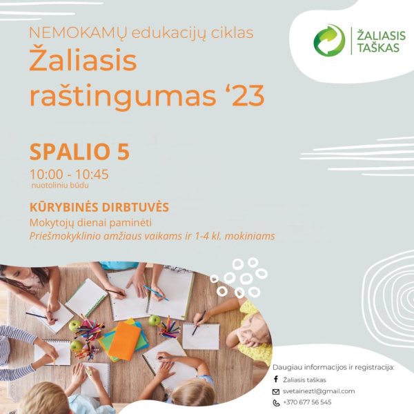 NEMOKAMOS aplinkosauginės nuotolinės edukacijos 