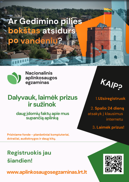  Klimato savaitės paminėjimui - Nacionalinis aplinkosaugos egzaminas
