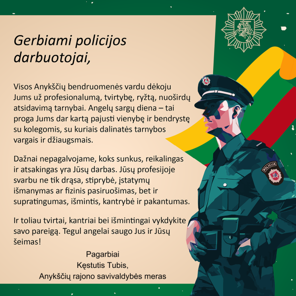 Sveikiname policijos pareigūnus!