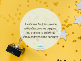 Kviečiame Anykščių rajone veikiančias įmones dalyvauti nacionaliniame atsakingo verslo...