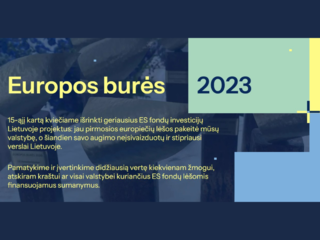 Kviečiame balsuoti „Europos burė 2023" ir išrinkti geriausią projektą