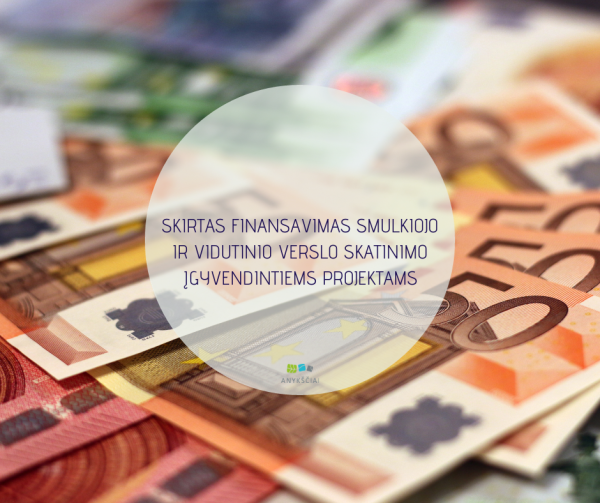 SKIRTAS FINANSAVIMAS SMULKIOJO IR VIDUTINIO VERSLO SKATINIMO ĮGYVENDINTIEMS PROJEKTAMS