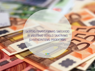SKIRTAS FINANSAVIMAS SMULKIOJO IR VIDUTINIO VERSLO SKATINIMO ĮGYVENDINTIEMS PROJEKTAMS