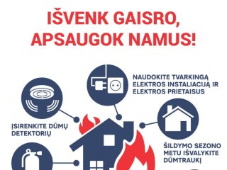 Išaugus gaisrų skaičiui, ugniagesiai gelbėtojai ragina pasirūpinti namų saugumu 