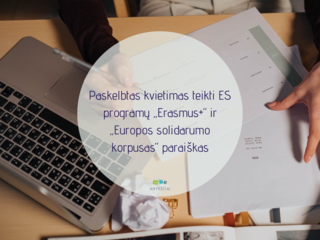 Paskelbtas kvietimas teikti ES programų „Erasmus+“ ir „Europos solidarumo korpusas“ paraiškas