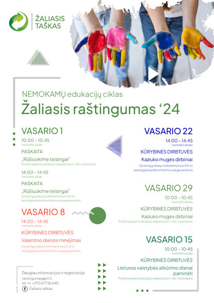 Nemokamos edukacijos - Žaliasis raštingumas 