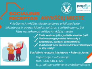 INICIATYVA SENJORAMS – „SOCIALINIS RECEPTAS”
