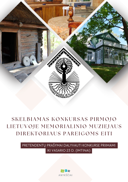 Skelbiamas konkursas pirmojo Lietuvoje memorialinio muziejaus direktoriaus pareigoms eiti