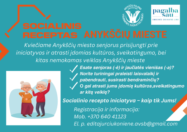 INICIATYVA SENJORAMS – „SOCIALINIS RECEPTAS”