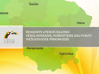 Kviečiame Utenos rajono verslininkus į renginį „Apie viešuosius pirkimus paprastai”