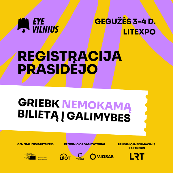 Pradedama nemokama ir atvira registracija į EYE Vilnius festivalį!