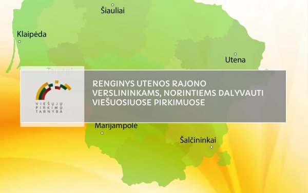 Kviečiame Utenos rajono verslininkus į renginį „Apie viešuosius pirkimus paprastai”