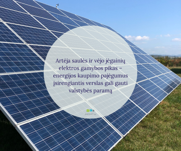 Artėja saulės ir vėjo jėgainių elektros gamybos pikas – energijos kaupimo pajėgumus įsirengiantis...