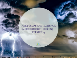 Perspėjimas apie pavojingą meteorologinį reiškinį – perkūniją