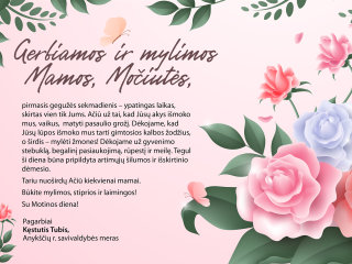 Sveikinimas mamoms ir močiutėms