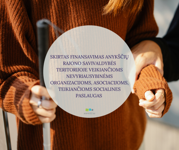 Skirtas finansavimas Anykščių rajono savivaldybės teritorijoje veikiančioms nevyriausybinėms...