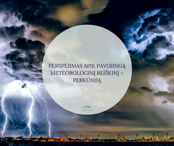 Perspėjimas apie pavojingą meteorologinį reiškinį – perkūniją