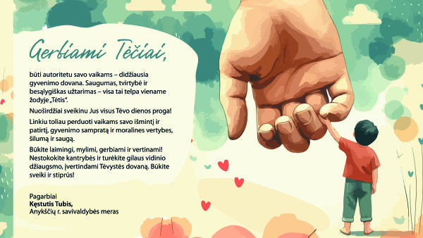 Savivaldybės mero sveikinimas Tėvo dienos proga