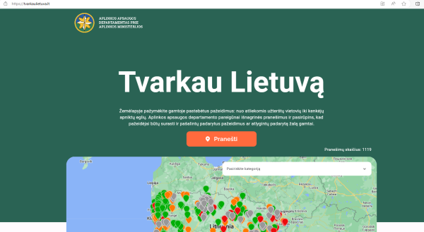 Nauja funkcija „Tvarkau Lietuvą“: galima žymėti žievėgraužio tipografo apniktus miškus