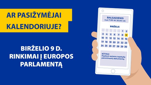 Kada ir kur balsuoti rinkimuose į Europos Parlamentą 