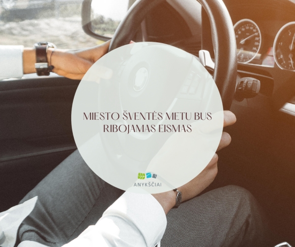 MIESTO ŠVENTĖS METU BUS RIBOJAMAS EISMAS