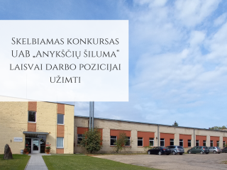 UAB „Anykščių šiluma“ darbo skelbimas