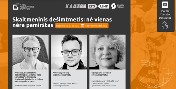 „Skaitmeninis dešimtmetis: nė vienas nėra pamirštas“ ir vėl kviečia į nuotolinę paskaitą