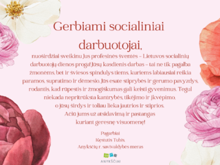 Sveikiname socialinius darbuotojus!