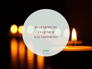 IN MEMORIAM EVGENIJAI BALTRONIENEI