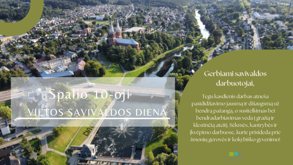Vietos savivaldos dienos sveikinimas