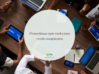 Pranešimas apie mokymus verslo naujokams