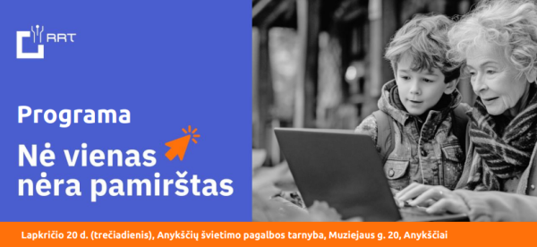 Skaitmeninių įgūdžių lavinimo mokymai „Nė vienas nėra pamirštas“