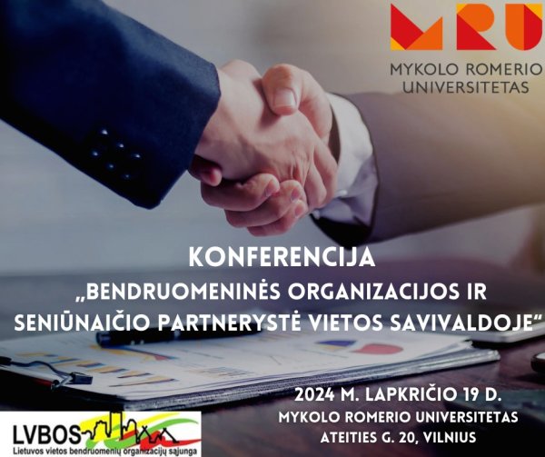 Kviečiame dalyvauti konferencijoje „Bendruomeninės organizacijos ir seniūnaičio partnerystė...