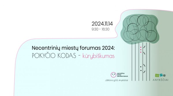 Necentrinių miestų forumas Anykščiuose: nori keisti miestą, ieškok lyderio ir kurk bendruomenę 