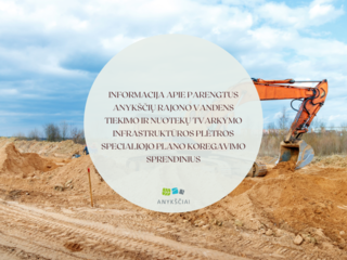 INFORMACIJA APIE  PARENGTUS ANYKŠČIŲ RAJONO VANDENS TIEKIMO IR NUOTEKŲ TVARKYMO INFRASTRUKTŪROS...