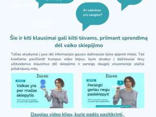 ATSAKYMAI  Į KLAUSIMUS, KURIE GALI KILTI TĖVAMS, PRIIMANT SPRENDIMĄ DĖL VAIKO SKIEPIJIMO