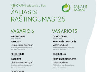 Edukacijų ciklas "Žaliasis raštingumas" - VASARIS